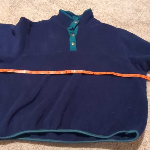 WOOLRICH Jacket Mens XL Vintage Long-sleeve Quarter Snap Pullover Blue Green - Picture 9 of 15